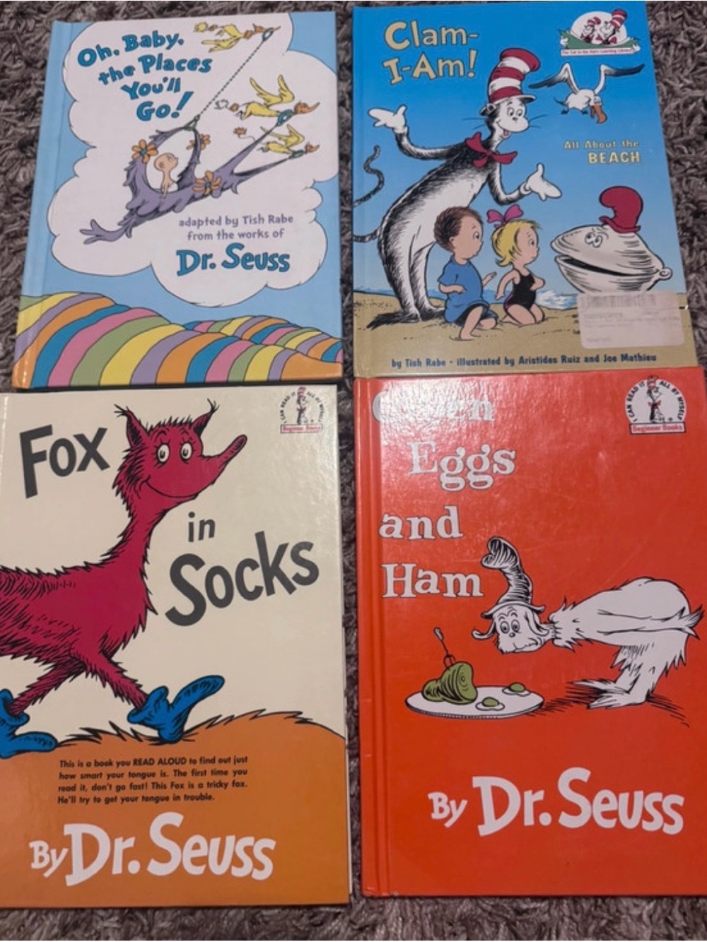 Dr. Seuss Board Book Lot - Blue, Orange, Red, Cream